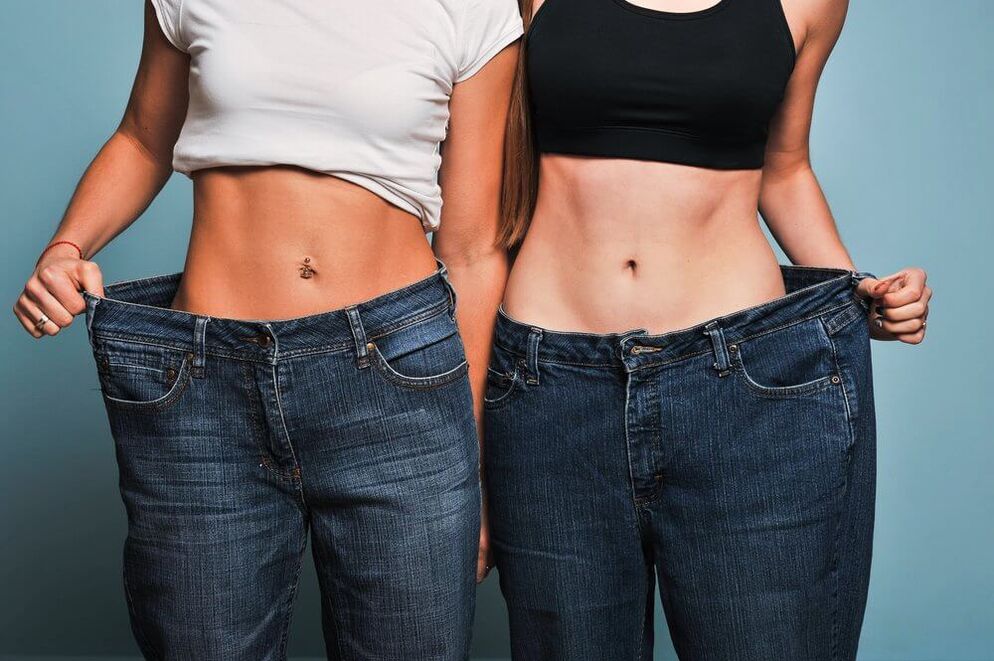 By dieting and exercising, the girls lost weight within a month