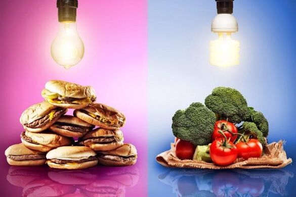 Choosing diet foods to lose weight
