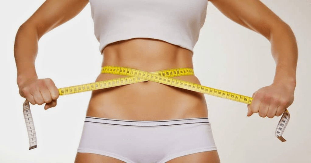measure the waist in centimeters after losing weight