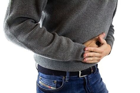a man has symptoms of gastritis